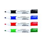 Q-Connect Premium Whiteboard Marker Bullet Tip Assorted (Pack of 4) KF26113 KF26113