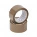 Q-Connect Polypropylene Packaging Tape 50mmx66m Brown (6 Pack) KF27010 KF27010