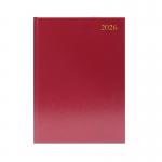 5 Star Desk Diary 2 Page Per Day A4 Burgundy 2026 KF2A4BG26 KF2A4BG26