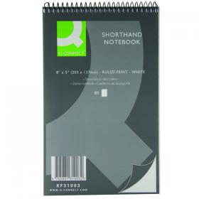 Q-Connect Feint Ruled Shorthand Notebook 160 Pages 203x127mm (Pack of 20) KF31003 KF31003