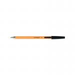 In this picture, you can see a pack of 20 Q-Connect Ballpoint Pens in fine black. The pens have a classic, sleek design and each one has a comfortable grip. The tips are fine and perfect for precise writing. The black ink is smooth and produces clean lines.