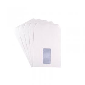 Q-Connect C5 Envelopes Window Pocket Self Seal 90gsm White (Pack of 500) 2820 KF3406