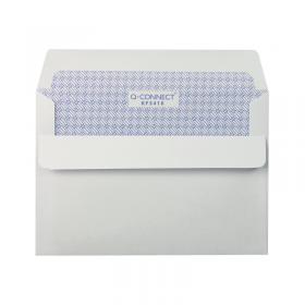 Q-Connect C6 Envelope Low Window Self Seal 90gsm White (Pack of 1000) 7041 KF3410