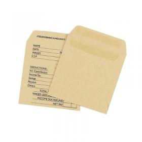 Q-Connect Envelope Wage 108x102mm Print Self Seal Pack of 1000 KF3430 KF3430