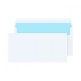 Q-Connect DL Envelopes Plain Wallet Self Seal 80gsm White (Pack of 1000) KF3454 KF3454