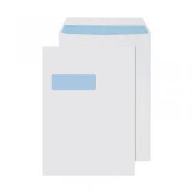 Q-Connect C4 Envelopes Window Self Seal 90gsm White (Pack of 250) 2907 KF3501