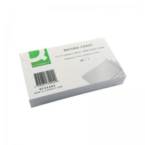 Q-Connect Record Card 127x76mm Ruled Feint White 100 Pack KF35204