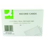 Q-Connect Record Card 152x102mm Ruled Feint White (Pack of 100) KF35205 KF35205