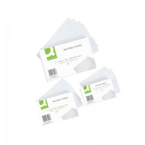 Q-Connect Record Card 203x127mm Ruled Feint White 100 Pack KF35206