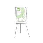 This picture shows a pack of 5 Q-Connect Flipchart Pads. Each pad is A1 in size and contains 40 plain sheets. The pads have a sturdy backing and are stacked neatly on top of each other. The packaging features the Q-Connect logo and product name.