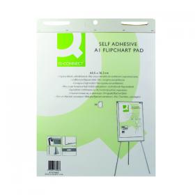 Q-Connect Self-Adhesive Flipchart Pad A1 30 Sheet (Pack of 2) KF37003 KF37003