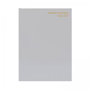 Academic Week To View Diary A4 Silver Grey 26-27 FS668117 KF3A4AGY26