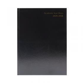 Q-Connect 5 Star Academic Diary Week To View A5 Black 2025-2026 KF3A5ABK25 KF3A5ABK25