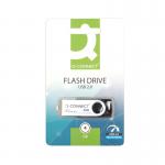 Q-Connect USB 2.0 Swivel 4GB Flash Drive SilverBlack KF41511 KF41511