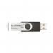 Q-Connect USB 2.0 Swivel 4GB Flash Drive SilverBlack KF41511 KF41511