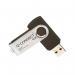 Q-Connect USB 2.0 Swivel 4GB Flash Drive SilverBlack KF41511 KF41511