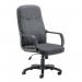 This photo captures a sleek and professional VOW Executive Chair, featuring a high back and contemporary design. The charcoal color adds a touch of sophistication to any office space. Its dimensions are 700x660x1180mm, making it a comfortable and stylish seating option.