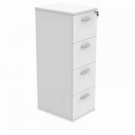 VOW Astin 4 Drawer Filing Cabinet 540x600x1358mm Arctic White KF70015 KF70015