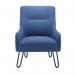 Jemini Daveen Reception Wire Frame Armchair 650x800x860mm Navy KF70023 KF70023