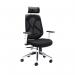 Stealth High Mesh Back Operator Chair Headrest Adjustable Arms 660x660x1140-1240 White/Black KF70060 KF70060