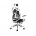 Stealth High Mesh Back Operator Chair Headrest Adjustable Arms 660x660x1140-1240 White/Black KF70060 KF70060