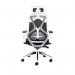 Stealth High Mesh Back Operator Chair Headrest Adjustable Arms 660x660x1140-1240 White/Black KF70060 KF70060