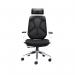 Stealth High Mesh Back Operator Chair Headrest Adjustable Arms 660x660x1140-1240 White/Black KF70060 KF70060