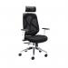 Stealth High Mesh Back Operator Chair Headrest Adjustable Arms 660x660x1140-1240 WhiteBlack KF70060 KF70060