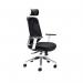 Stealth High Mesh Back Operator Chair Headrest Adjustable Arms 660x660x1140-1240 WhiteBlack KF70060 KF70060