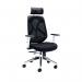 Jemini Stealth Mesh Back Operator Chair Headrest + Arms 660x660x1140-1240 WhiteBlack KF70060 KF70060