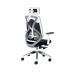 Jemini Stealth Mesh Back Operator Chair Headrest + Arms 660x660x1140-1240 WhiteBlack KF70060 KF70060