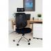 Jemini Stealth Mesh Back Operator Chair Headrest + Arms 660x660x1140-1240 WhiteBlack KF70060 KF70060