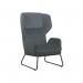 Calma Wingback Chair Grey with Black Frame KF70112 KF70112