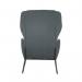 Calma Wingback Chair Grey with Black Frame KF70112 KF70112