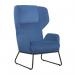 Calma Wingback Chair Blue with Black Frame KF70113 KF70113