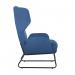 Calma Wingback Chair Blue with Black Frame KF70113 KF70113