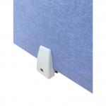 VOW Serrion Desk Edge Clamp Screen Holder for Single PET Desk Mounted Screen White KF70127 KF70127