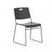 Titan Arc High Density Stacker Chair 520x545x805mm Black KF70153 KF70153