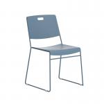 Titan Arc High Density Stacker Chair 520x545x805mm Steel Blue KF70154 KF70154