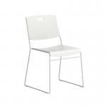Titan Arc High Density Stacker Chair 520x545x805mm White KF70155 KF70155