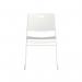Titan Arc High Density Stacker Chair 520x545x805mm White KF70155 KF70155
