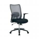 Jemini Zumo Mesh Back Chair with Folding Arms BlackGrey KF70319 KF70319