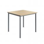 Serrion Multipurpose Table 800x800x730mm OakSilver KF800267 KF70338