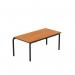 Titan Crush Bent Frame Table 1100x550x460mm BeechBlack KF70448 KF70448