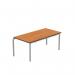 Titan Crush Bent Frame Table 1100x550x460mm BeechGrey KF70449 KF70449