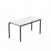 Titan Crush Bent Frame Table 1100x550x590mm WhiteBlack KF70470 KF70470