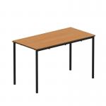 Titan Fully Welded Frame Table 1100x550x460mm BeechBlack KF70480 KF70480