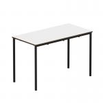 Titan Fully Welded Frame Table 1100x550x530mm WhiteBlack KF70494 KF70494