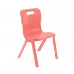 Titan One Piece Classroom Chair Size 5 470x500x770mm Coral KF70514 KF70514