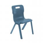 Titan One Piece Classroom Chair Size 5 470x500x770mm Steel Blue KF70515 KF70515